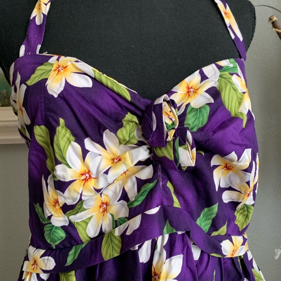 Purple Floral Backless Women’s Dress Size M - Picture 3 of 14